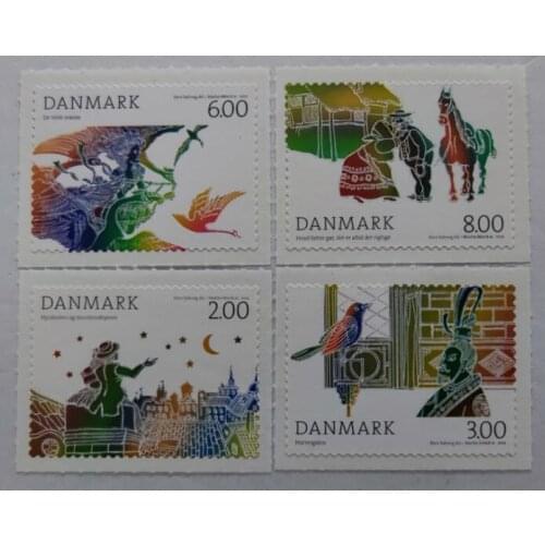 4PCS Fairy tales of Andersen in Denmark， Post Stamps Postage Collection