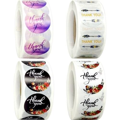 500pcs kraft paper Handmade Stickers Gift Sealing Sticker Festival Birthday Party Gift Decorations Labels Thank you Stickers