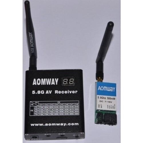 Aomway 5.8G 500mW AV Transmitter + Receiver DVR Recorder w/3.5dbi Antenna FPV