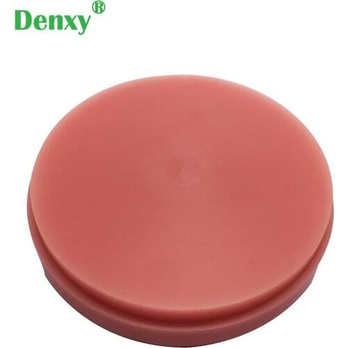 Denxy 5pcs Pink CAD/CAM PMMA Block Blank Dental Laboratory Products PMMA Discs Disk Milling Open System Temporary Crowns Bridges