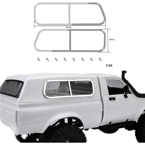 DJ Car Shell Metal Window Trim Strip Rear Window Tail For WPL Semi-cassette RC Car Parts