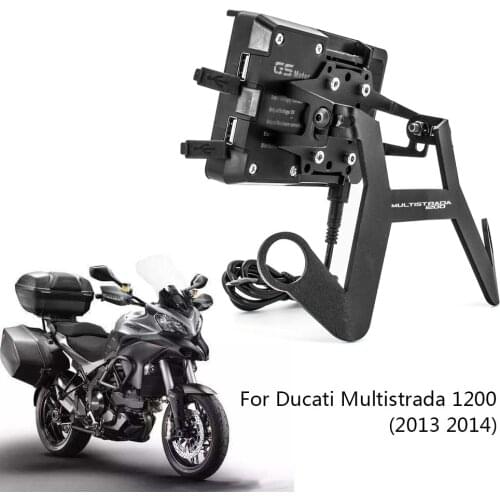 For DUCATI MULTISTRADA 1200 2013 2014 Stand Holder Phone Mobile Phone GPS Plate Bracket