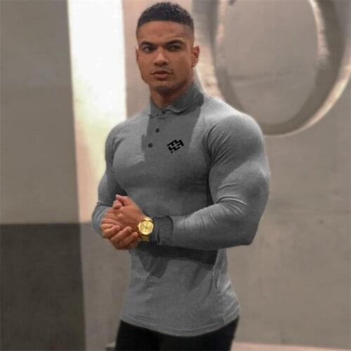 GYM WARRIORS Long Sleeve Polos For Men