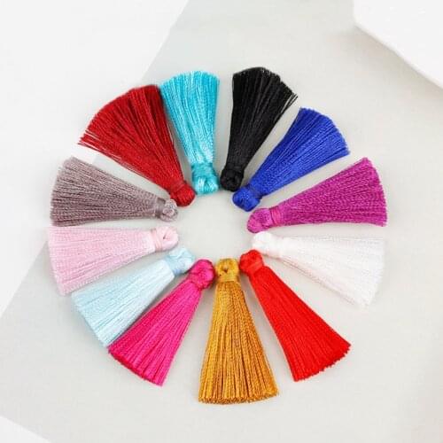 10pcs 3.5cm Polyester Silk Tassel Crafts Brush for Earring Charm Making Sati Tassels Pendant Diy Jewelry Accessories Handmade