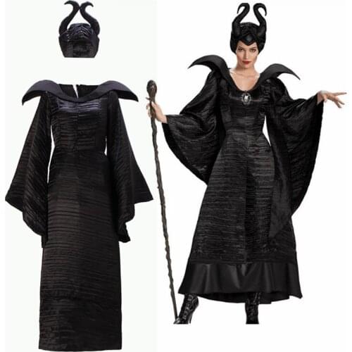 Movie Sleeping Curse Costumes Halloween Carnival Witch Costume Uniform for Adult Woman Fantasias Cosplay Dress