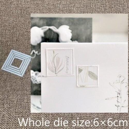 XLDesign Craft Metal stencil mold Cutting Dies 4pcs squares decoration scrapbook die cuts Album Paper Card Craft Embossing