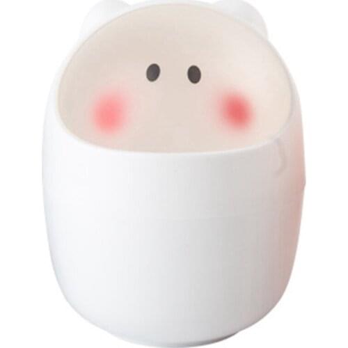 Mini Waste Bin Desktop Garbage Basket Cleaning Barrel Creative Small Desk Organizer Storage Dustbins Animal Trash Can Paper To