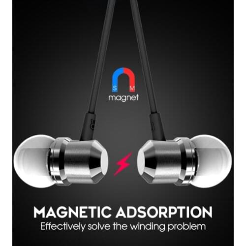 Bass Earpieces Magnetic In-ear Earphone Metal Wired Headset Hifi Earbuds for Samsung Huawei Xiaomi Ear Phones fone de ouvido