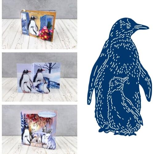 New 2021Penguins Metal Cutting Dies for DIY Scrapbooking Crafts Dies Cut Stencils Maker Photo Album Template Handmade Decoration