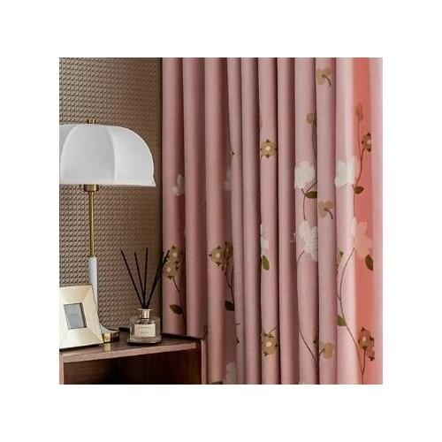 Pastoral Kapok Cotton Linen Embroidered Curtain Bedroom Study Shade French Window Tatami Nordic Simple Ins Wind
