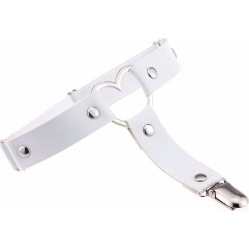 Rock Pub Girls Adjustable Garter Belt Rivets Harajuku Women Punk Leg Ring Thigh Harness Heart Garter for Stockings