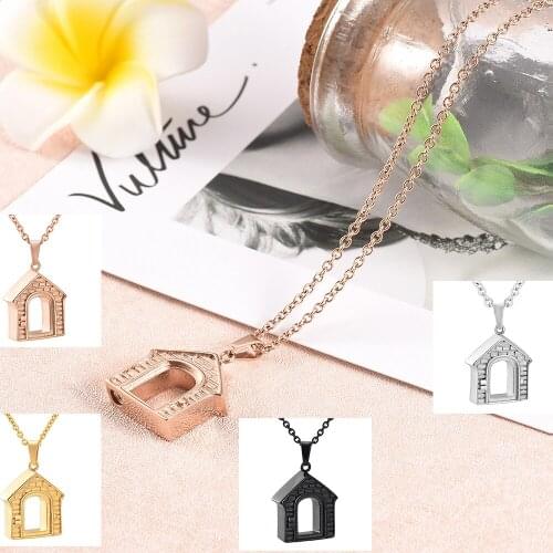 Funeral Home Cremation Urn Necklace Memorial Ashes Keepsake Stainless Steel Funeral Jewelry for Love Locket Pendant