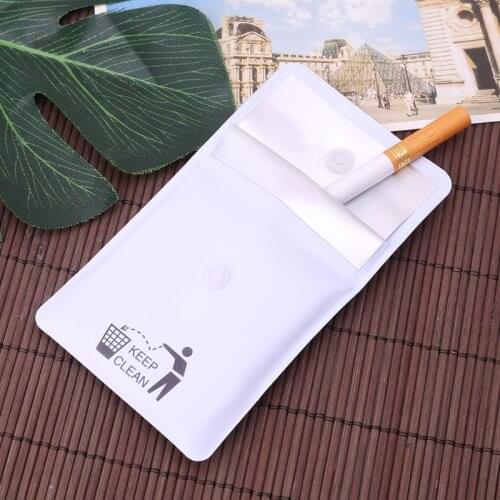 Portable Ashtray Pocket Outdoor Smoking Cigar Tobacco Storage Bag Fireproof PVC Odorless Pouch Travel Beach Gift Y9UA