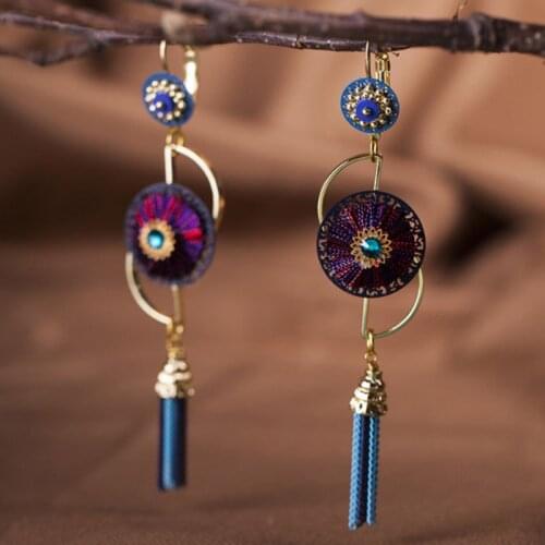 Long Tassel Earrings Women Ethnic Jewelry Bohemian Drop Dangle Earrings Boho Deco Gifts