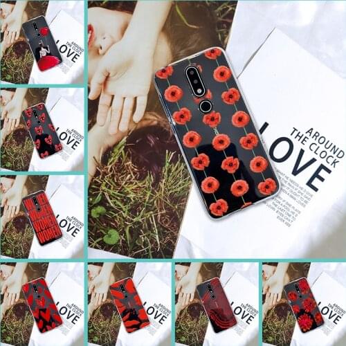Red Flower Heart Women Girl Pretty Phone Case For Nokia 3.2 4.2 Silicone Soft Back Cover For Nokia 2.1 3.1 5.1 6.1 7.1 Plus Case