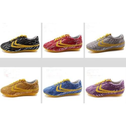 Unisex Kids&Adult newest top quality kung fu martial arts sneaker tai chi wushu competition shoes red/blue/silver