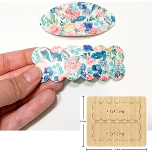 5cm-8cm Rectangle Hair Clip Hairpin Cutting Dies craft diy Wooden Dies Suitable for Common Die Cutting Machines on the Market