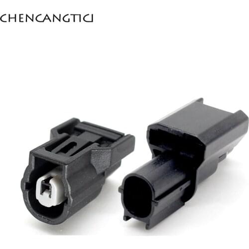 2 Sets 1Pin Auto Waterproof Wire Connector Air Pump Generator Socket For Honda Accord Odyssey CRV Fit Civic 6189-0940 6188-0657