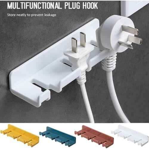 1Pc Punch-free plug hook toothbrush hanger Wall Mount Multifunctional moisture-proof Waterproof Home Bathroom Towel Storage Rack