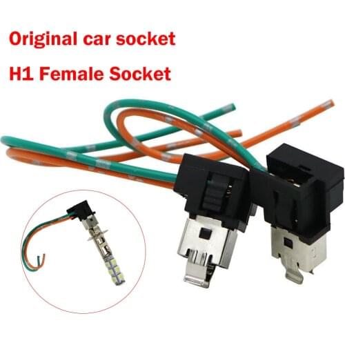 10pcs Original H1 car LED Female Adapter Wiring Harness Sockets Wire Connector For Headlights Fog Lights