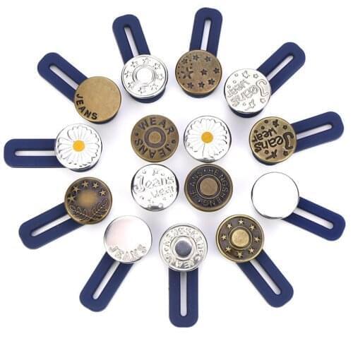 100set detachable universal fixed button Jeans Trouser Skirt Pent Waist adjust Extender Decorative buttons