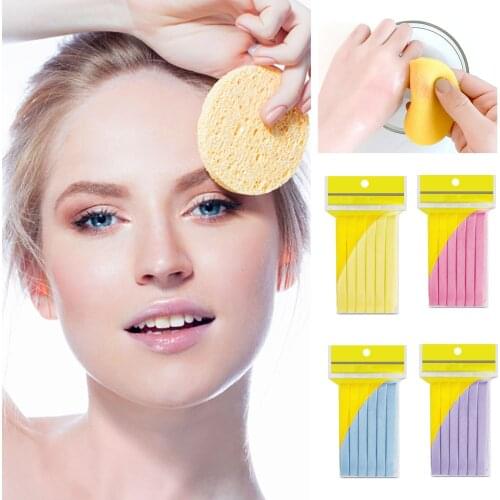 12PCS/Set Cosmetic Puff Compressed Cleaning Sponge Facial Clean Washing Pad Remove Makeup Skin Care Tool Cleaning Puff