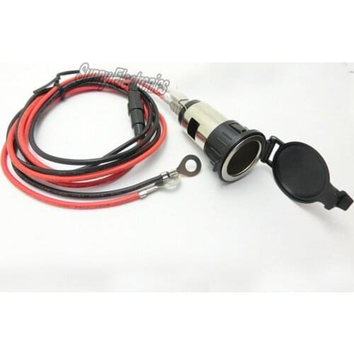 12V 120W Motorcycle Car Boat Tractor Cigarette Lighter Power Socket Plug Outlet with 67cm Cord