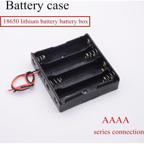 2pcs Battery Box shell for AAAA Batteries Leaded Battery Box (4 sections No. 5 in series) 18650 Lithium Battery Holder for DIY