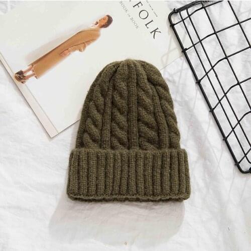 2019 Winter Hats For Women Winter Beanies Hats For Girls Warm Kitted Skullies Beanies Solid Color Caps Ladies Bonnet Caps Hats