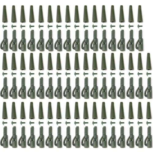 50Sets Mini Lead Clips & Tail Rubbers Cone Carp Fishing Tackle Kit Accessories For Carp Fishing Rig Equipment Tackle