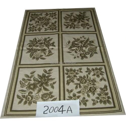 Free shipping 3'X5' needlepoint rugs,100% handmade New Zealand wool carpets LH-092 2004A 3'x5