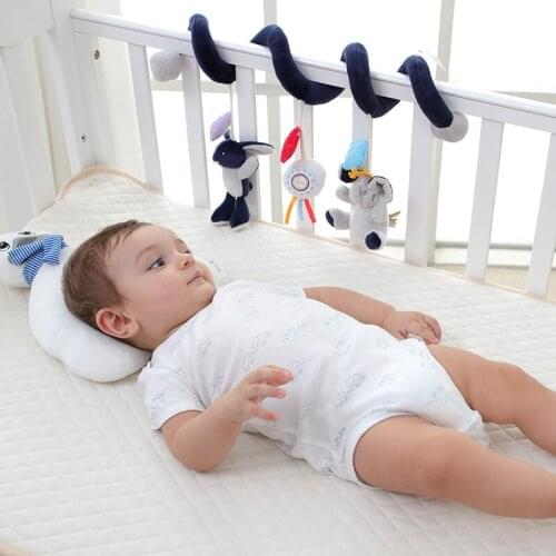 Baby Toys Hanging Spiral Rattle Stroller 0-12 Months Newborn Cute Animals Crib Mobile Bed Kids Toys Educational Toy for Children