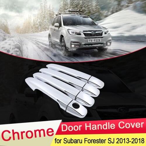 For Subaru Forester SJ 2013 2014 2015 2016 2017 2018 Luxuriou Chrome Door Handle Cover Catch Trim Set Car Styling Accessories
