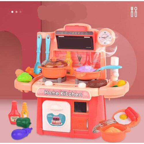 26pcs Imitation Kitchen Pretending Toys Family Toys Cooking With Water With Water, Lighting And Sound Effects Set Of Kitchenware