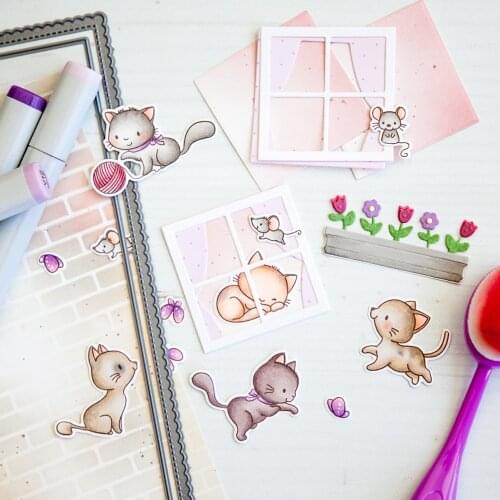 JMCRAFT 2021 New Flower And Grass Window Border Metal Cutting Dies DIY Scrapbook Handmade Paper Craft Metal Steel Template Dies