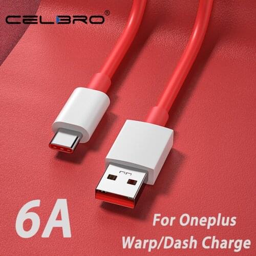 For Oneplus Nord Warp Charge Type-C Dash Cable 6A Quick Charge Usbc Cabo For One Plus 8 7 Pro 7t 7 T 6t 6 5t Warp Charger Kabel