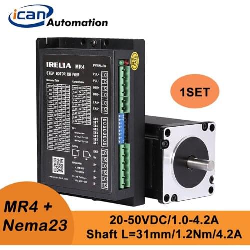 ICAN 57x54mm 1.2Nm 4.2A Stepper Motor Driver Nema 23 Kit