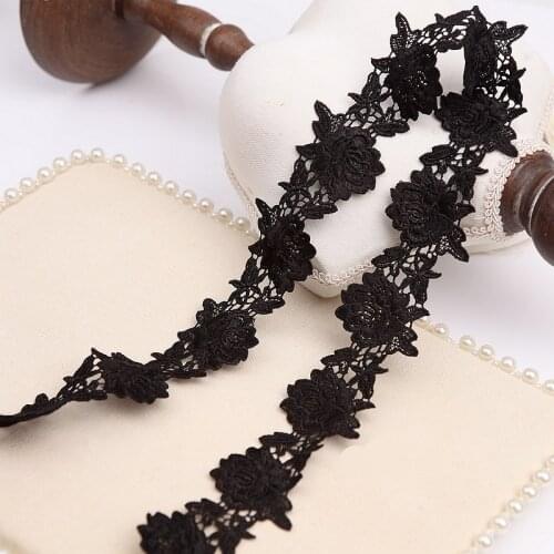MLAEY Lace Ribbon 2Yard/Lot Polyester Protection Lace Fabric Sewing Clothes Lace Trimmings Mesh Gift Bouquet Wrapping Ribbon 06