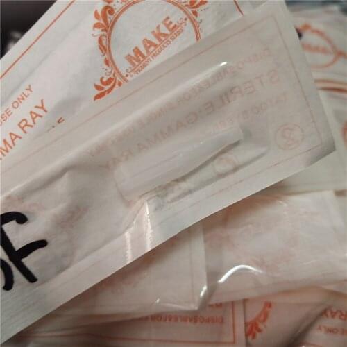 100Pcs Needle Tips For Permanent Makeup Good Quality Traditional Tattoo Needle Caps 5F Individual Package