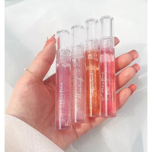 Natural High Gloss Lipstick Long Lasting Moisturizing Nourishing Lip Gloss Lip Liquid 4 Colors Oil Care Transparent Lipgloss