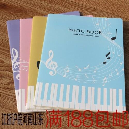 Cheap 16 open stave book 38 music stave notebook color Korean children beginner piano general sheet music exercise book