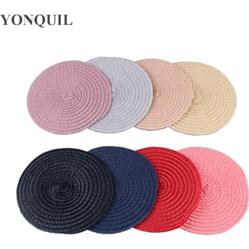 New Arrival Round Straw Fascinator Base Hats 13 CM For Ladies DIY Hair Accessories Bases Party Hats Fascinators 24Pcs/Lot SYB33