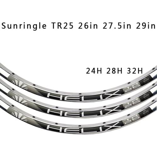 Sunringle SUN bicycle rim aluminum alloy mountain bike/road propeller tr25 29/27.5/26inch 24h 28h 32h xc vacuum wheel silver rim