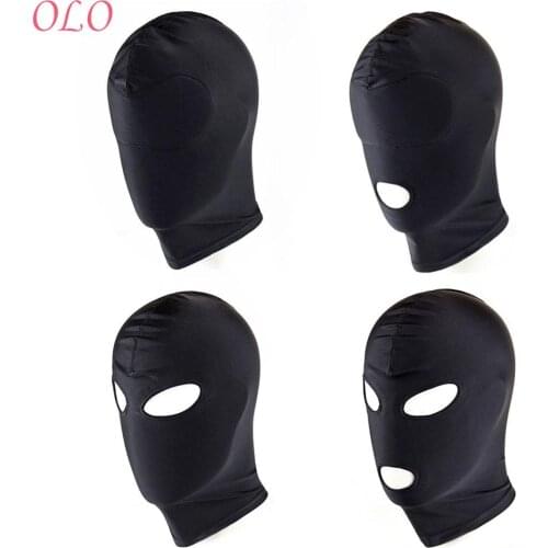 OLO SM Bondage Restraint Hood Mask Sex Toys for Couple Soft Slave Sex Headgear Adult Games Erotic Toys 1 Piece Sexy Head Mask