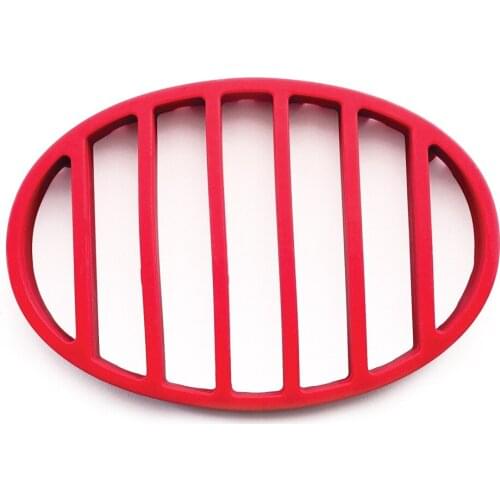 Mat Oval Roast Rack Barbecue Baking Tools For Food Cooking Reusable Red Nonstick Silicone Grill