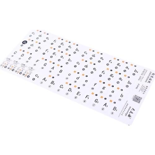 Transparent 52 Label PVC Piano Key Electronic Keyboard Letter Sticker Decal Piano Learning Accessory