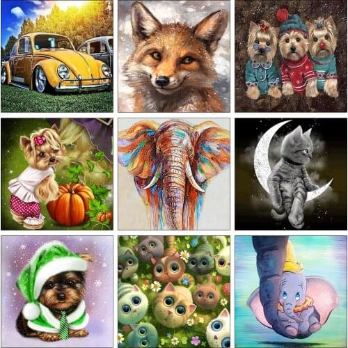 Christmas 5D Diy diamond painting Elephant full diamond embroidery Small Cute Owl Rhinestone cross-stitch diamond mosaic sale