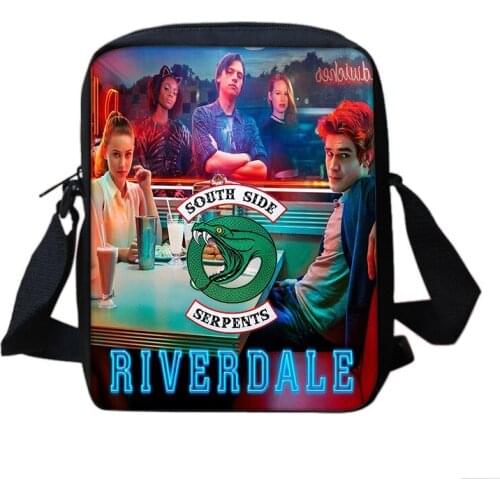 Curel Fancl Cartoon Riverdale School Bags For Teenage Girls Crossbody Bag Satchel Women Shoulder Messenger Bags Kids Bookbag New