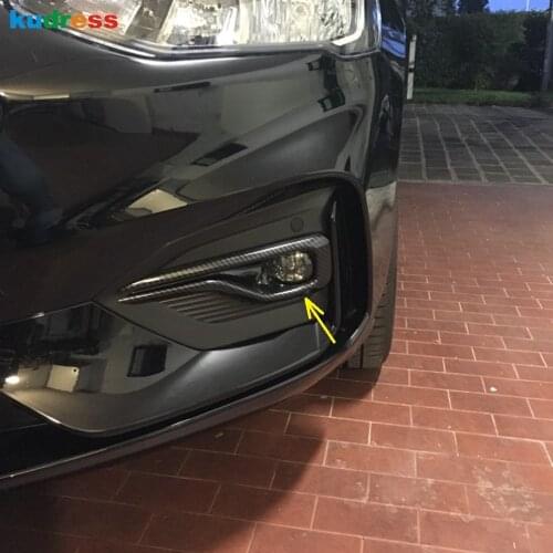 For Ford Focus 2019 2020 ST-Line ABS Carbon Fiber Car Front Fog Light Cover Trim Head Foglight Lamp Frame Exterior Accessories