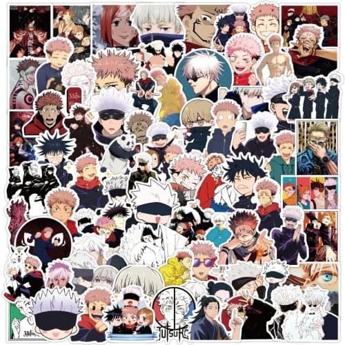 10/50/100Pcs Jujutsu Kaisen Anime Graffiti Stickers for Laptop Luggage Bicycle Car Skateboard Computer Waterproof Decal Toys